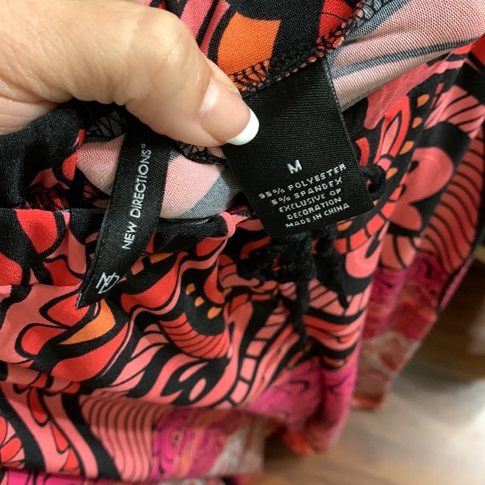 Bold Pink and Orange Paisley Palazzo Pants - Picture 5 of 5